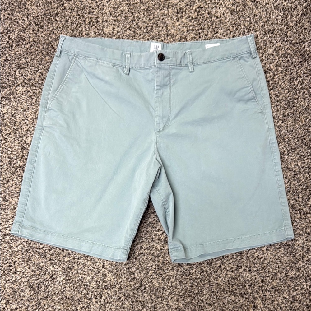 GAP Men’s Essential Khaki 10” Green Flat Front Shorts Size 38